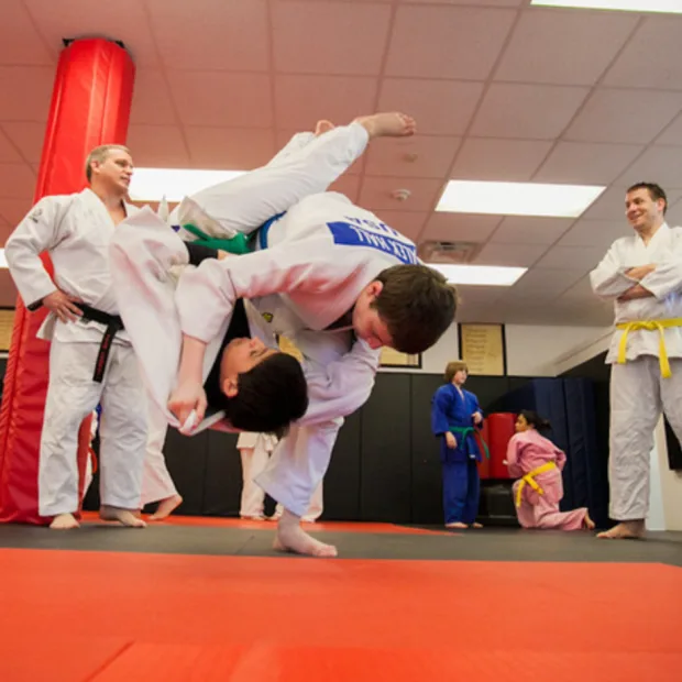 Young judoka training